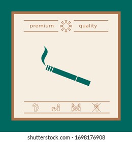 Icono de símbolo de cigarrillo. Elementos gráficos para el diseño