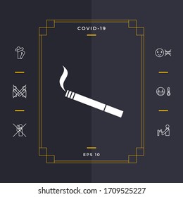 Symbol der Zigarette. Grafische Elemente für Ihr Design