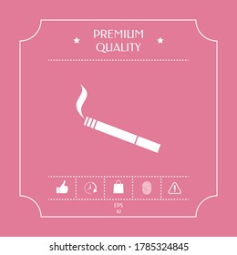 Cigarette symbol icon. Graphic elements for your design