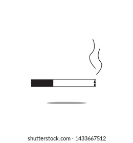 
cigarette symbol vector design or no smoking, black and white