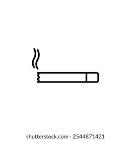 Cigarette thin line vector icon.