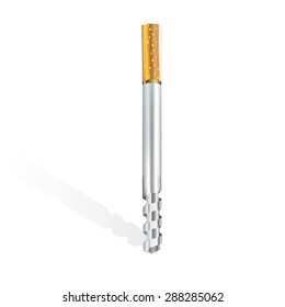 Cigarette tool for lung puncture