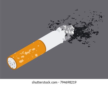 Cigarette with Traditional Filter - Stub