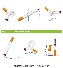cigarette in various poses for tobacco control part two
