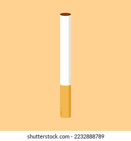 Vector de cigarrillos -Ilustración de cigarrillos aislados en fondo de crema.
