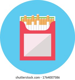 cigarette vector flat color icon 