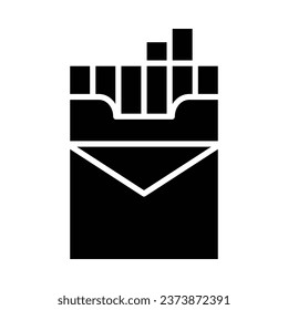 Cigarette Vector Glyph Icon For Personal And Commercial Use.
