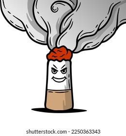 ilustración de la mano del vector del cigarrillo
