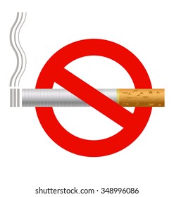 Cigarette vector icon. Illustration on white background.