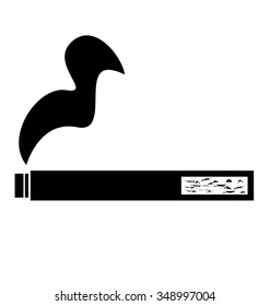 Cigarette vector icon. Illustration on white background.