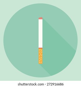 Cigarette vector icon illustration. Smoking symbol.