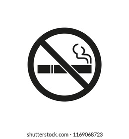 cigarette vector icon, no smoking sign in trendy flat design 