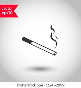 Cigarette vector icon. Cigarette smoke icon. Tobacco symbol. Studio background. EPS 10 vector flat sign.