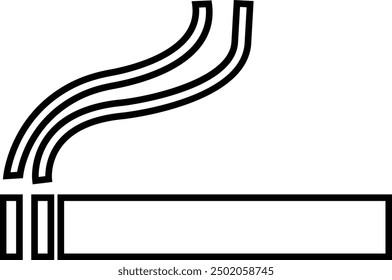 cigarette vector icon. Smoking concept icon. Silhouette style vector icons, tobacco or smoke area, sign symbol design template. isolated on transparent background, for web, mobile apps and ui.