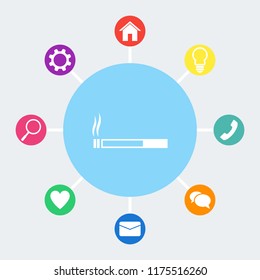 Cigarette vector icon. Smoking symbol.