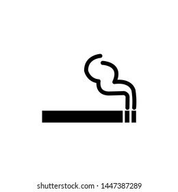 Cigarette vector icon. Smoking symbol icon