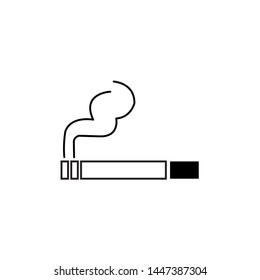 Cigarette vector icon. Smoking symbol icon