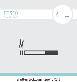 Cigarette vector icon. Smoking symbol.