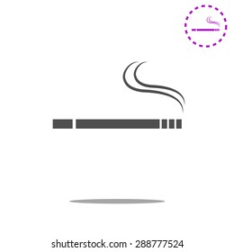 Cigarette vector icon. Smoking symbol.