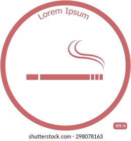 Cigarette vector icon. Smoking symbol.