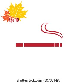 Cigarette vector icon. Smoking symbol.