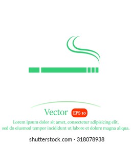 Cigarette vector icon. Smoking symbol.