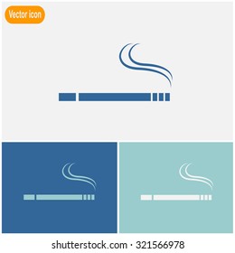 Cigarette vector icon. Smoking symbol.