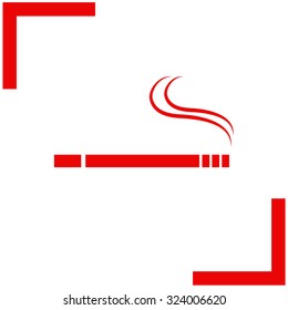 Cigarette vector icon. Smoking symbol.