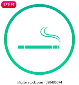Cigarette vector icon. Smoking symbol.
