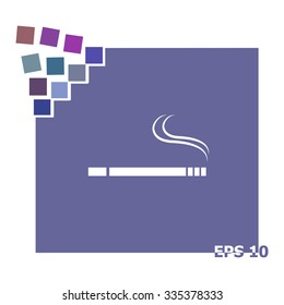 Cigarette vector icon. Smoking symbol.
