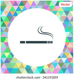 Cigarette vector icon. Smoking symbol.