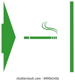 Cigarette vector icon. Smoking symbol.