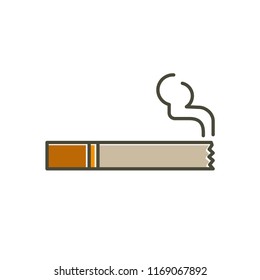 cigarette vector icon in trendy flat design