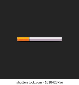 Cigarette vector illustration, Cigarette flat icon, isolated on background