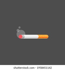 Cigarette vector illustration, Cigarette flat icon, isolated on background
