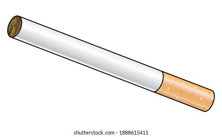 Cigarette Vector Illustration Isolated On White Stock Vector (Royalty ...