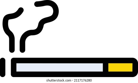 Ilustración del vector del cigarrillo en un fondo transparente.Símbolos de calidad superior.Icono del vector de trazo para el diseño de concepto y gráfico.