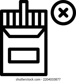 Zigarette Vektorgrafik auf transparentem Hintergrund. Hochwertige Symbole. Dünne Vektorsymbole für Konzept und Grafikdesign.