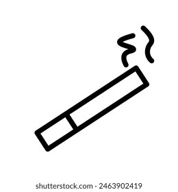 Cigarette Vector Line Icon Design
