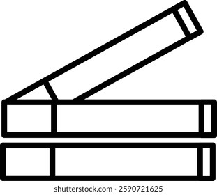Cigarette Vector Line Icon Design
