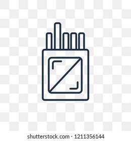 Cigarette vector outline icon isolated on transparent background, high quality linear Cigarette transparency concept can be used web and mobile