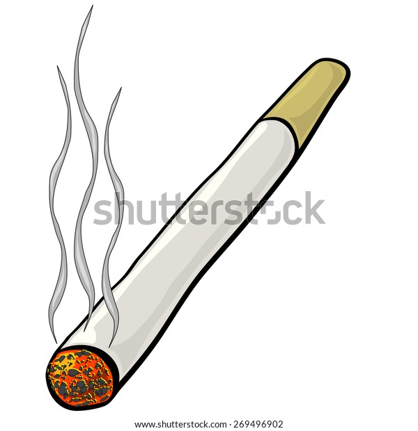 Cigarette Vector Smoke Trails Stock Vector (Royalty Free) 269496902 ...