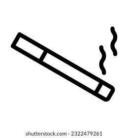 Cigarette Vector Thick Line Icon For Personal And Commercial Use.
