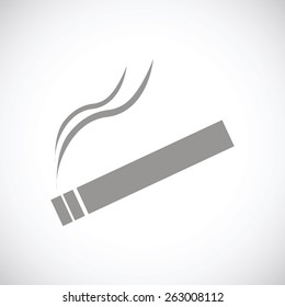 Cigarette web black icon on a white background. Vector symbol