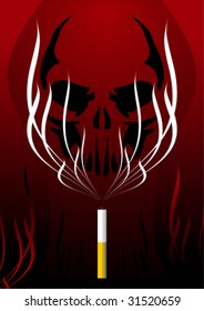 Cigarettes background vector illustration