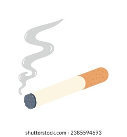 Cigarettes butt with smoking doodle