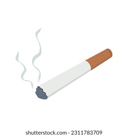 Cigarettes butt with smoking vector