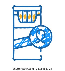 cigarettes cause lung cancer doodle icon sketch vector. cigarettes cause lung cancer sign. isolated symbol illustration
