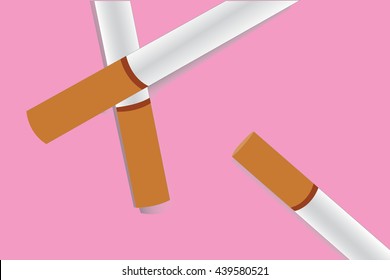 cigarettes and color background vector