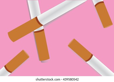 cigarettes and color background vector
